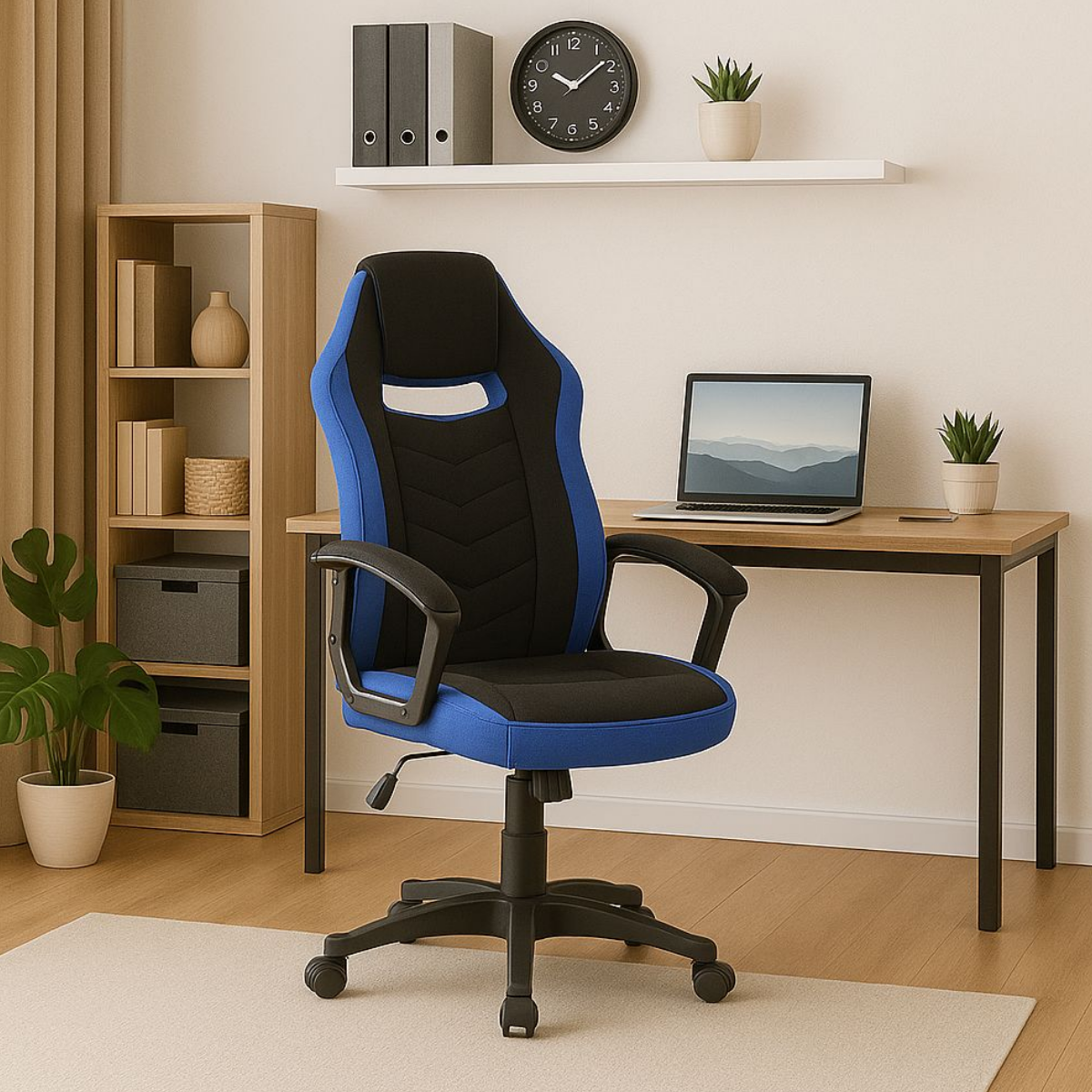 SI PULSE Black, Blue modern Indoor Office Chair
